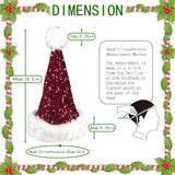 Santa Hat, Christmas Hats for Women or Men, Soft Adults Holiday Hat for Santa Claus New Year Party Supplies In Australia - Darrahopens