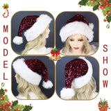 Santa Hat, Christmas Hats for Women or Men, Soft Adults Holiday Hat for Santa Claus New Year Party Supplies In Australia - Darrahopens