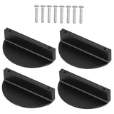 4 Pcs Handle Door Knobs Closet Drawers for Clothes Blind Pull Cord Extender Half Moon Cabinet Pulls Black Home Drawer Knobs In Australia - Darrahopens