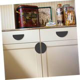 4 Pcs Handle Door Knobs Closet Drawers for Clothes Blind Pull Cord Extender Half Moon Cabinet Pulls Black Home Drawer Knobs