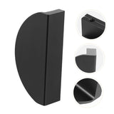 4 Pcs Handle Door Knobs Closet Drawers for Clothes Blind Pull Cord Extender Half Moon Cabinet Pulls Black Home Drawer Knobs