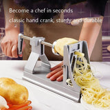 Manual Rotary Cabbage Graters, Cheese Grater Shredder, with 3 Interchangeable Blades, Hand Crank, for Kitchen