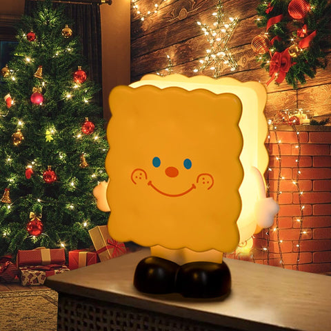 Night Light for Kids Cute Cookie Shape Bedside Nightlight Lamp USB Rechargeable Night Lamp Adjustable Brightness for Toddler In Australia - Darrahopens