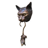 Cat and Mouse Wall Hangings Decor Cat Wall Mounted Sculpture Door Knocker Resin Statue Decoration for Home Door Outdoor Garden In Australia - Darrahopens