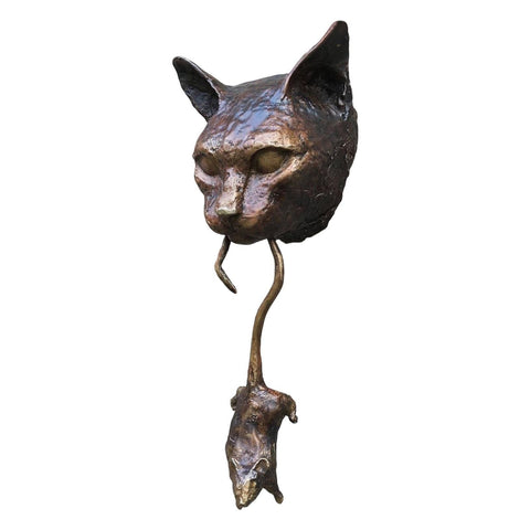 Cat and Mouse Wall Hangings Decor Cat Wall Mounted Sculpture Door Knocker Resin Statue Decoration for Home Door Outdoor Garden In Australia - Darrahopens