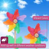 Rainbow Flower Pinwheels, 10 Pack, Pinwheels for Yard and Garden, Pinwheels for Kids, Wind Pinwheel, Flower Wind Spinners In Australia - Darrahopens