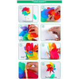 Rainbow Flower Pinwheels, 10 Pack, Pinwheels for Yard and Garden, Pinwheels for Kids, Wind Pinwheel, Flower Wind Spinners