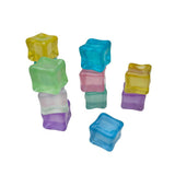 24 pcs Simulated Fluorescent Ice Cubes House Accessories for Home Decoration for Home Crystal Gems Reusable Fake Ice Cubes