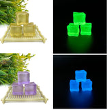 24 pcs Simulated Fluorescent Ice Cubes House Accessories for Home Decoration for Home Crystal Gems Reusable Fake Ice Cubes