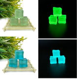 24 pcs Simulated Fluorescent Ice Cubes House Accessories for Home Decoration for Home Crystal Gems Reusable Fake Ice Cubes