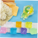 24 pcs Simulated Fluorescent Ice Cubes House Accessories for Home Decoration for Home Crystal Gems Reusable Fake Ice Cubes