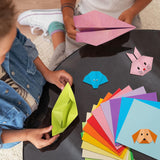 Origami Paper 100 Sheets, 10 Bright Colors Double-Sided Color Square Folding Paper for DIY School Arts Crafts Projects Children In Australia - Darrahopens