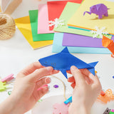 Origami Paper 100 Sheets, 10 Bright Colors Double-Sided Color Square Folding Paper for DIY School Arts Crafts Projects Children In Australia - Darrahopens