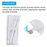 Magnetic Pen Holder for Refrigerator, 2 Pack Dry Erase Marker Pencil Holder Cup Organizer for Fridge Whiteboard Locker, White