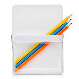 2 Pieces Magnetic Pencil Holder Plastic Cup Pencil Holders Storage Pocket for Refrigerator Whiteboard Pens Markers