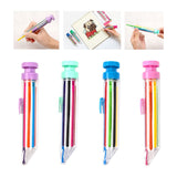 8 in 1 Press on Crayons, Transparent Barrel Oil Pastel Colored Pencil 8 Colors Art Graffiti Painting Crayons Pens (4PCS)