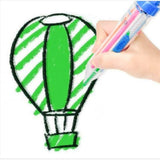 8 in 1 Press on Crayons, Transparent Barrel Oil Pastel Colored Pencil 8 Colors Art Graffiti Painting Crayons Pens (4PCS)