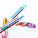 8 in 1 Press on Crayons, Transparent Barrel Oil Pastel Colored Pencil 8 Colors Art Graffiti Painting Crayons Pens (4PCS)