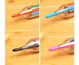 8 in 1 Press on Crayons, Transparent Barrel Oil Pastel Colored Pencil 8 Colors Art Graffiti Painting Crayons Pens (4PCS)
