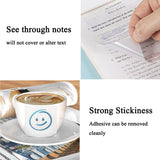 Transparent Sticky Note Pads - 200 Sheets Translucent Sticky Notes Waterproof Self-Adhesive Suitable for Reading, Studying