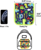Reusable Drawing Pads, Preschool Travel Art Toy Scribbler Board for Travel, Road Trip, 14 Pages with 12 Watercolor Pens In Australia - Darrahopens