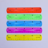 5 Pieces Flexible Ruler, 15 cmPlastic Ruler Shatterproof Straight Edge Ruler Soft Bendable Ruler Clear Ruler for Kids