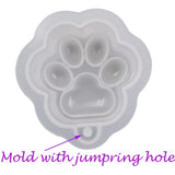 1Pcs Cat Paws Pendant Epoxy Mold DIY Resin Casting Silicone Mold for Keychain Making Pack Hole for DIY Crafts Earrings Making