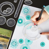 Spiral Art Gear Geometric Ruler Spiral Circle Template for Drawing Plastic Template Ruler Drawing Toys Spiral Curve 28pcs