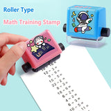 Teaching Stamps for Kids,Smart Math Roller Stamps,Refillable Ink Math Practice Stamp for Preschool Kindergarten Classroom Supplies
