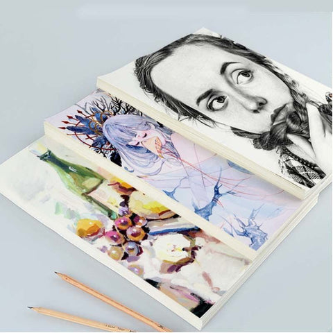 100 Sheets Off White Watercolor Paper 160 gCold Press Water Colour Painting Sheets - Suitable for Beginners to Expert Painters