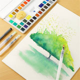 100 Sheets Off White Watercolor Paper 160 gCold Press Water Colour Painting Sheets - Suitable for Beginners to Expert Painters