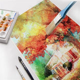 100 Sheets Off White Watercolor Paper 160 gCold Press Water Colour Painting Sheets - Suitable for Beginners to Expert Painters