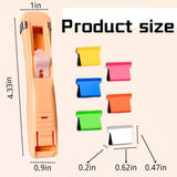 Reusable Push Clip Stapler, 3 Pcs Clam Clip Dispensers with 100 Metal Refill Clips（for Office Document School Supplies Home Snacks In Australia - Darrahopens
