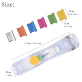 Office Supplies Push Stapler Portable Handheld Small Reusable Fast Paper Clam Clip, Pusher and 100 Stainless Steel Clips - Fruits In Australia - Darrahopens