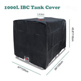 Container Aluminum Cover Rain Water Tank Oxford Cloth Sunshade Water Proof Protective Hood 1000 L Garden Water Tank Black