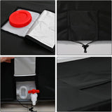 Container Aluminum Cover Rain Water Tank Oxford Cloth Sunshade Water Proof Protective Hood 1000 L Garden Water Tank Black