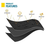 Container Aluminum Cover Rain Water Tank Oxford Cloth Sunshade Water Proof Protective Hood 1000 L Garden Water Tank Black