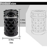 Auto Car Ashtray Portable with Blue LED Light Ashtray Smokeless Smoking Stand Cylinder Cup Holder (Black) In Australia - Darrahopens