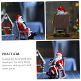 1pc Rocking Chair Santa Holiday Santa Tabletop Santa Claus Decor Santa Claus Figures Decor for Home Santa Claus Sculpture Mini Toy In Australia - Darrahopens