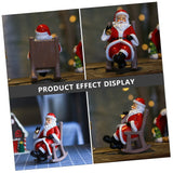 1pc Rocking Chair Santa Holiday Santa Tabletop Santa Claus Decor Santa Claus Figures Decor for Home Santa Claus Sculpture Mini Toy In Australia - Darrahopens