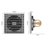 Square Shower Drain with Removable Wedge Wire Pattern Grate, Matte Stainless Steel Shower Floor Drain for Bathroom In Australia - Darrahopens