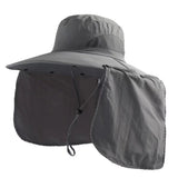 Women Wide Brim Face Mask Sun Hat Detachable Neck Face Flap Ponytail UV Protection Visor Hat Garden Fishing Hiking In Australia - Darrahopens