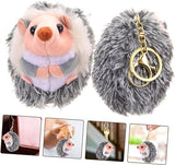 2pcs Little Hedgehog Pendant Animal Keyring Cartoon Key Chain Animal Plush Keychain Plush Animal Key