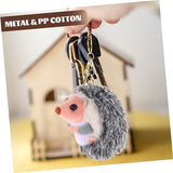 2pcs Little Hedgehog Pendant Animal Keyring Cartoon Key Chain Animal Plush Keychain Plush Animal Key