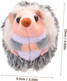 2pcs Little Hedgehog Pendant Animal Keyring Cartoon Key Chain Animal Plush Keychain Plush Animal Key