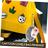 2pcs Little Hedgehog Pendant Animal Keyring Cartoon Key Chain Animal Plush Keychain Plush Animal Key