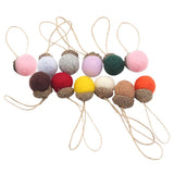 12pcs Pine Tower Balls Thanksgiving Balls Holiday Hanging Ornament Felt Pine Cone Simulation Acorn Christmas In Australia - Darrahopens