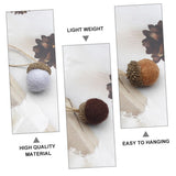 12pcs Pine Tower Balls Thanksgiving Balls Holiday Hanging Ornament Felt Pine Cone Simulation Acorn Christmas