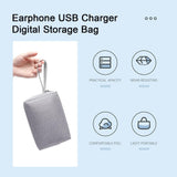 Electronic Cable Bag Mini Tablet Phone Cable Travel Organizer Storage Pouch Wear-Resistant Power storage bag（Grey） In Australia - Darrahopens