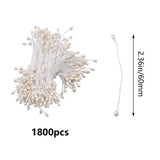 Stamens for Crafts, 1800 Pcs Stamens for Artificial Flowers DIY Wedding Party Home Scrapbook Decoration,White In Australia - Darrahopens